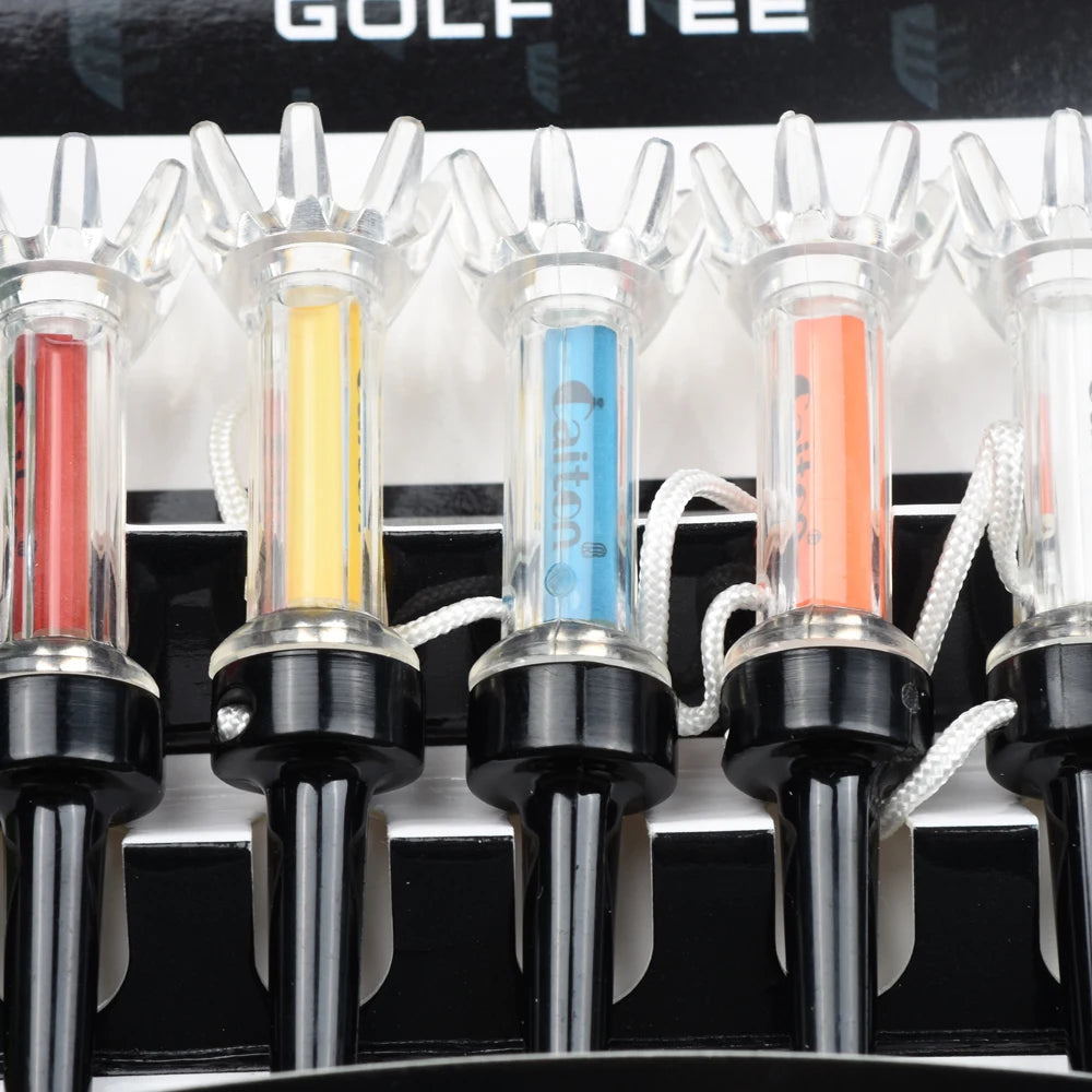 5 stuks golftee met magnetische kunststof 360 graden bounce