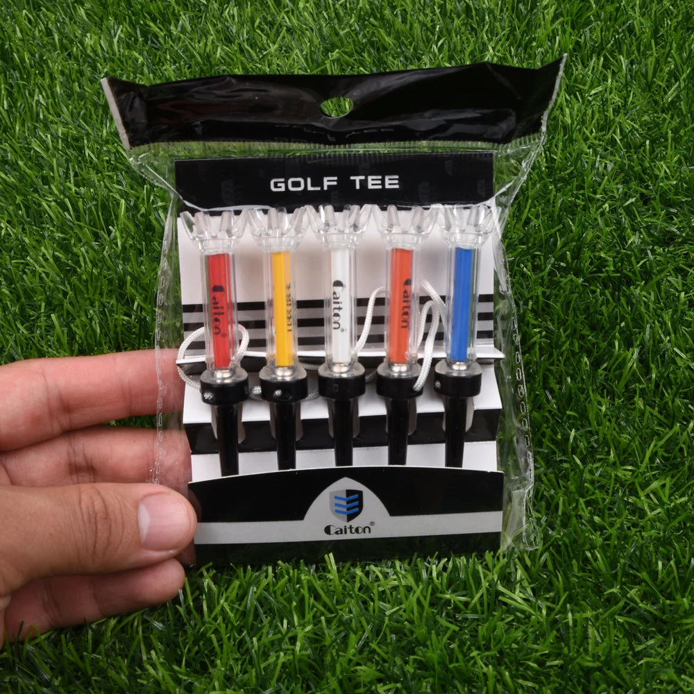 5 stuks golftee met magnetische kunststof 360 graden bounce