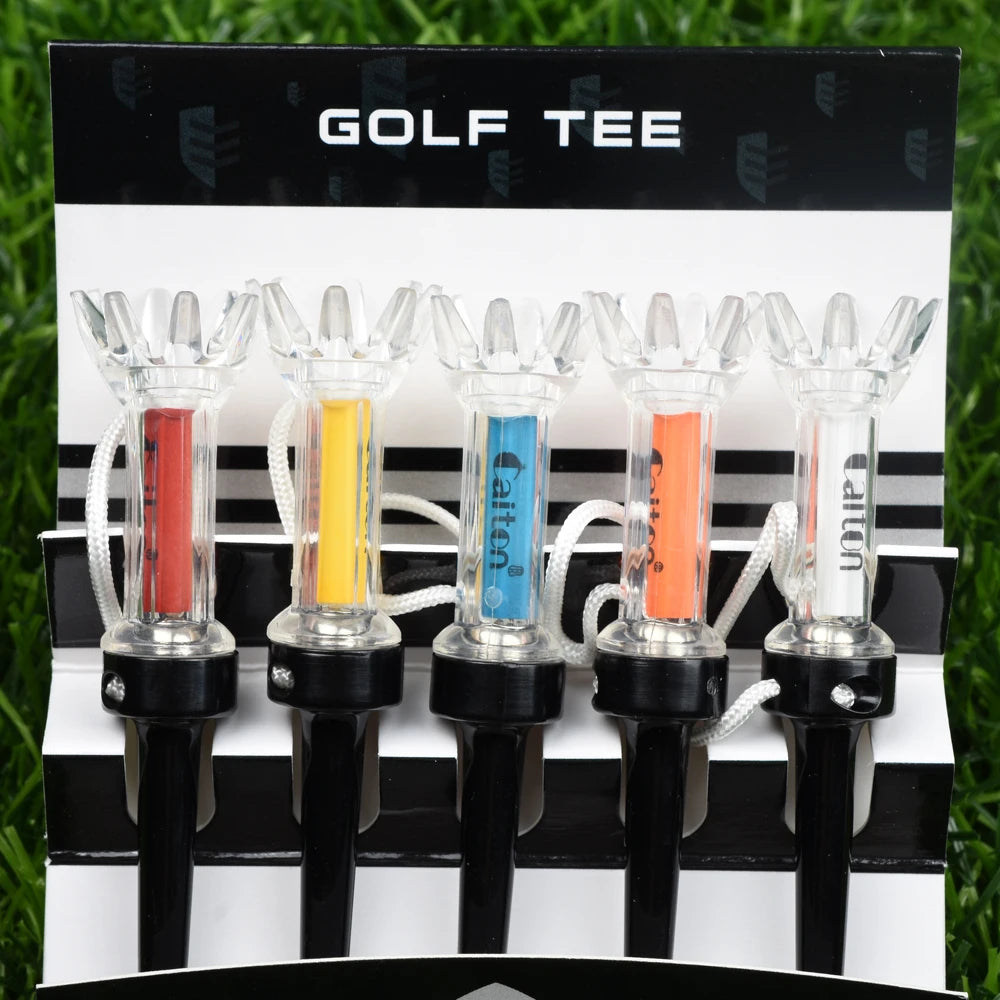 5 stuks golftee met magnetische kunststof 360 graden bounce