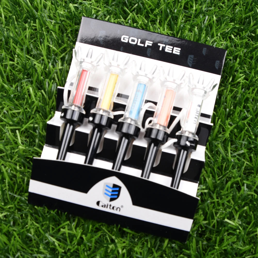 5 stuks golftee met magnetische kunststof 360 graden bounce