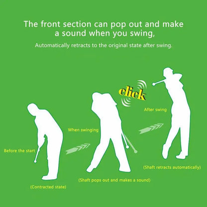 Retractable Golf Swing Practice Assistant Stick