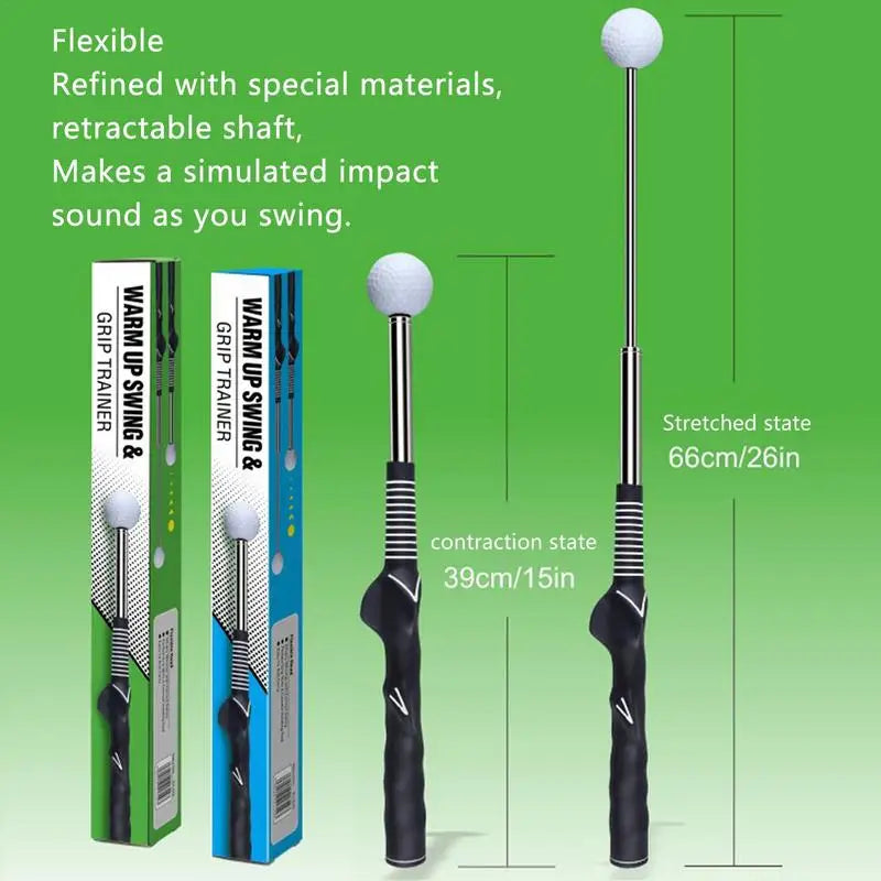 Retractable Golf Swing Practice Assistant Stick