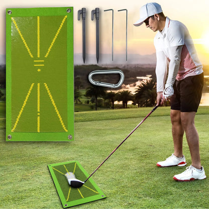 Golf Training Mat for Swing Path Feedback