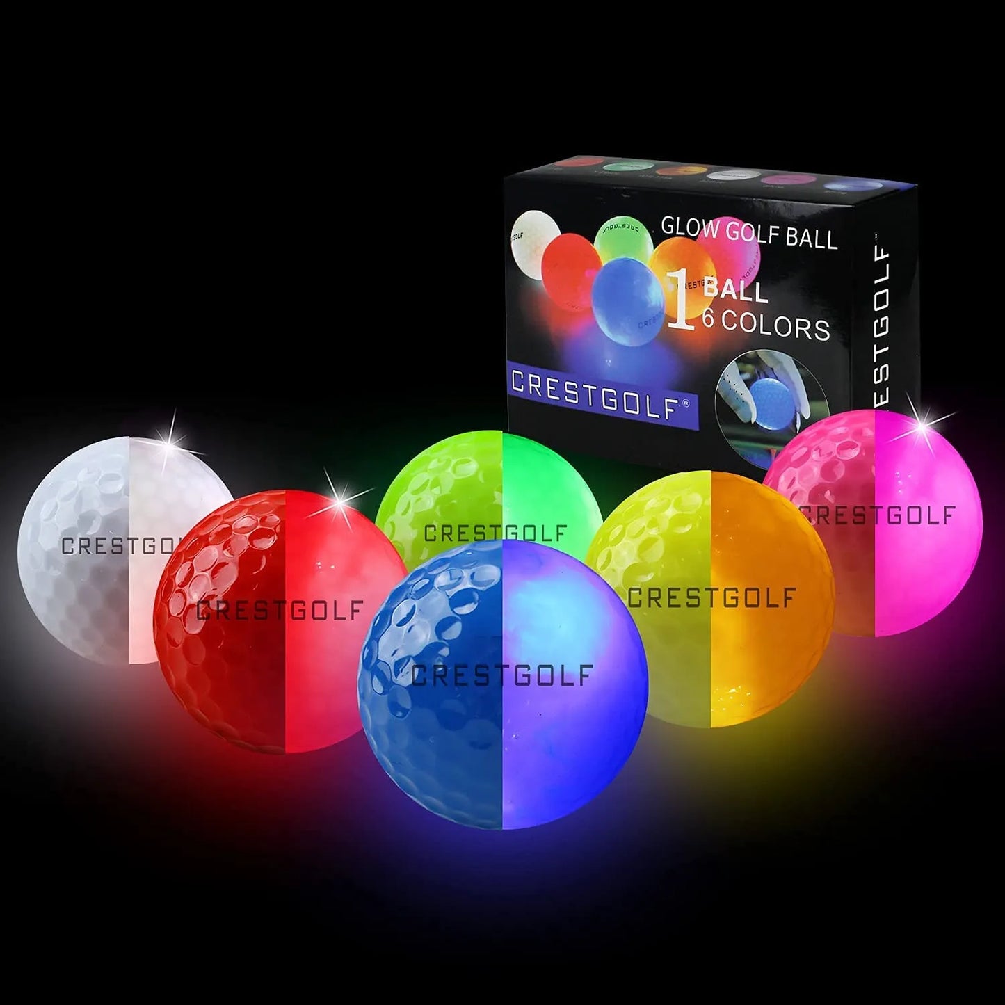 LED Golf Balls for Night Glow in The Dark