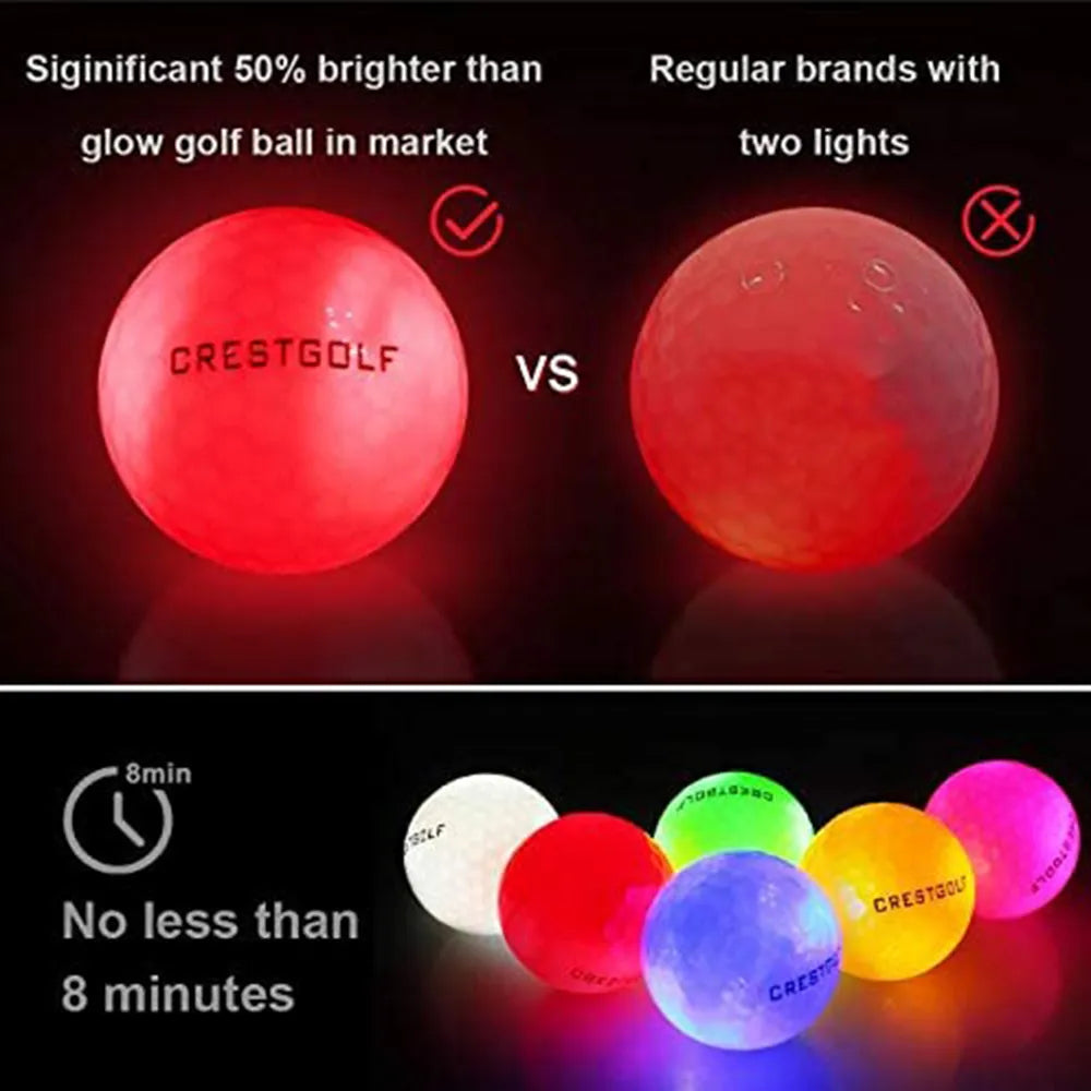 LED Golf Balls for Night Glow in The Dark